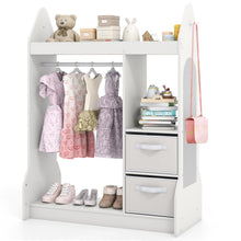 Load image into Gallery viewer, Kids Dress up Storage, Children Wardrobe with Mirror