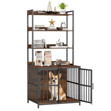 Load image into Gallery viewer, Dog Crate Furniture with Storage Shelves
