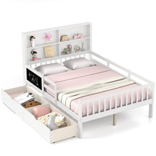 Load image into Gallery viewer, Wooden Kids Floor Bed with Guardrails