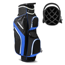 Load image into Gallery viewer, 14-Way Golf Cart Bag with 9 Zippered Pockets and Cooler Bag