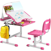 Load image into Gallery viewer, Height Adjustable Kids Table with Chair