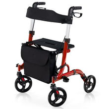 Load image into Gallery viewer, Rollator Walkers 4 Wheels Folding Medical Walking Aid with Seats