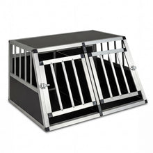 Load image into Gallery viewer, Aluminium Car Dog Crate, Chew-proof Dog Transport Crate Travel Box