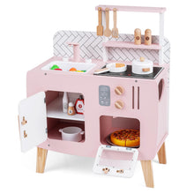 Load image into Gallery viewer, Wooden Kitchen Playset with Stoves and Cookware Accessories