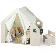 Load image into Gallery viewer, Indoor Playhouse with Storage Bin and Floor Mat for Toddlers