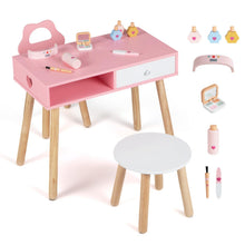 Load image into Gallery viewer, Kids Vanity Set, Girls Pretend Nail Salon Playset with Eye Shadow