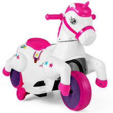 Load image into Gallery viewer, Kids Electric Motorbike, 12V Ride on Unicorn with Training Wheels