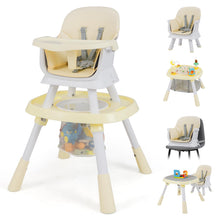 Load image into Gallery viewer, 16-in-1 Convertible Baby High Chair with Removable Tray and 5-Point Harness