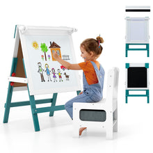 Load image into Gallery viewer, Height-adjustable Painting Easel with Chalkboard and Paper Holder