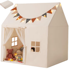 Load image into Gallery viewer, Large Kids Tent, Play Tent with Padded Mat, Globe String Lights