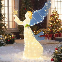 Load image into Gallery viewer, Pre-lit Christmas Angel, 3D Glittered Angel with LED Lights