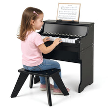 Load image into Gallery viewer, 25 Lighted Keys Kids Piano Keyboard with Stool and Adjustable Speed
