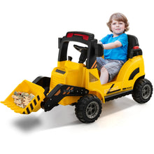Load image into Gallery viewer, Kids Ride on Excavator, 12V Battery Powered Toy Car with Adjustable Bucket