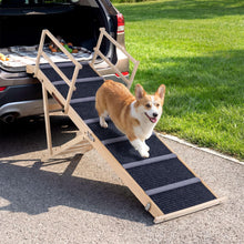 Load image into Gallery viewer, Foldable Dog Ramp with Non-slip Carpet and Removable Side Rails