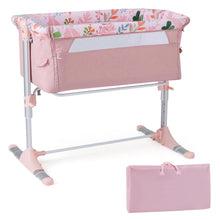 Load image into Gallery viewer, Baby Bedside Crib, 4-Level Height Adjustable Bassinet Crib (Beige) | Portable Newborn Bedside Sleeper