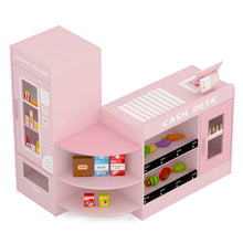 Load image into Gallery viewer, Kids Wooden Grocery Store Supermarket Play Toy Set