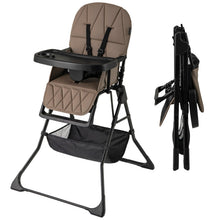 Load image into Gallery viewer, Compact High Chair with 3-Position Adjustable Dishwashable Tray
