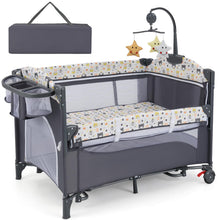 Load image into Gallery viewer, 5-in-1 Portable Baby Bed Playard with Changing Table