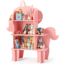 Load image into Gallery viewer, Kids Storage Shelf, Wooden Children Bookshelf with Anti-Tipping Device