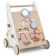 Load image into Gallery viewer, Wooden Baby Walker, 7-in-1 Toddler First Step Activity Interactive Push Along Toy