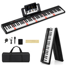 Load image into Gallery viewer, 88 Key Foldable Piano Keyboard with MIDI Wireless Connection and Microphone