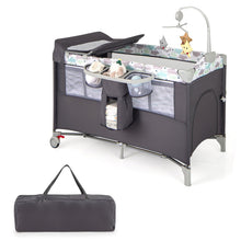 Load image into Gallery viewer, 5-In-1 Baby Bassinet Crib Bedside Sleeper Nursery Center