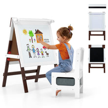 Load image into Gallery viewer, Height-adjustable Painting Easel with Chalkboard and Paper Holder