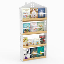 Load image into Gallery viewer, Kids Bookshelf, 4-Tier Book Display Rack with Anti-Falling Baffles