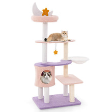 Load image into Gallery viewer, Cat Tree, Modern Cat Tower with Scratching Posts, Cat Condo, Plush Perch, Hammock