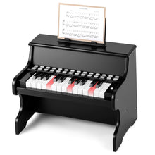 Load image into Gallery viewer, Wooden Kids Piano Keyboard 25 Keys Digital Piano with Music Stand Music Learning Gift for 3+ Kids