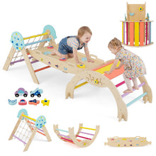 Load image into Gallery viewer, Foldable Climbing Toys with Arch and Climber for Toddlers
