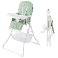 Load image into Gallery viewer, Compact High Chair with 3-Position Adjustable Dishwashable Tray
