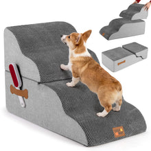 Load image into Gallery viewer, Dog Steps for Bed, 4/5-Step Modular Dog Stairs with Non-slip Bottom