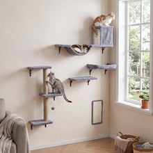 Load image into Gallery viewer, Wall Mounted Cat Tree, 5-in-1 Cat Climbing Wall Set