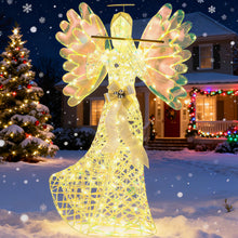 Load image into Gallery viewer, Lighted Angel Christmas Decoration with Flute and 250 LED Lights