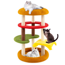 Load image into Gallery viewer, Cat Tree, 106cm Tall Hamburger-Theme Cats Tower | Indoor Multi-Level Kitten Climbing Stand Activity Center