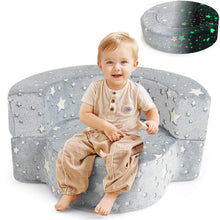 Load image into Gallery viewer, 2 in 1 Kids Sofa Chair, Glow in the Dark Children Couch
