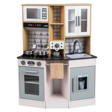 Load image into Gallery viewer, Wooden Kitchen Playset with Sound and Light for Boys Girls