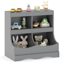 Load image into Gallery viewer, Kids Floor Cabinet Multi-Functional Bookcase -Gray
