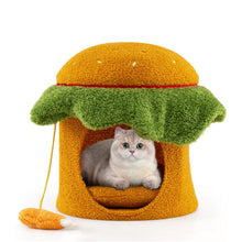 Load image into Gallery viewer, Cat House, Hamburger-Shaped Cats Cave Bed | Small Kitten Condo Furniture