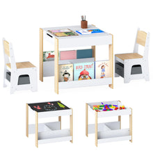 Load image into Gallery viewer, Kids Table and Chairs Set Toddler Wooden Activity Desk