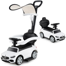 Load image into Gallery viewer, 3-in-1 Ride on Push Car with Adjustable Canopy and Steering Push Bar
