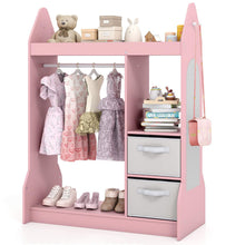 Load image into Gallery viewer, Kids Dress up Storage, Children Wardrobe with Mirror