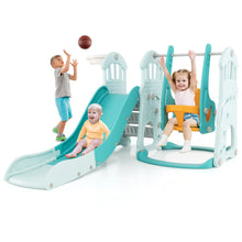 Load image into Gallery viewer, Toddler Swing and Slide Set, 4-in-1 Children Climber and Swing Set