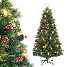 Load image into Gallery viewer, 5FT/6FT Pre-lit Fiber Optic Christmas Tree