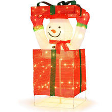 Load image into Gallery viewer, Lighted Snowman in Gift Box Christmas Decoration with LED Lights
