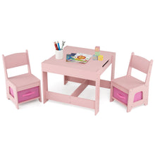Load image into Gallery viewer, Wooden Activity Table with 2 Seats and Detachable Dual-Sided Tabletop