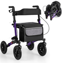 Load image into Gallery viewer, Walker for Seniors with Seat Folding Rollator Walker with Pneumatic Tires