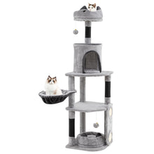 Load image into Gallery viewer, Cat Tree, 144cm Tall Cat Tower with Condo, Scratching Posts & Sisal Board