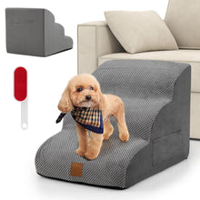 Load image into Gallery viewer, 3 Tiers Dog Ladder with Removable Cover and Non-Slip Bottom